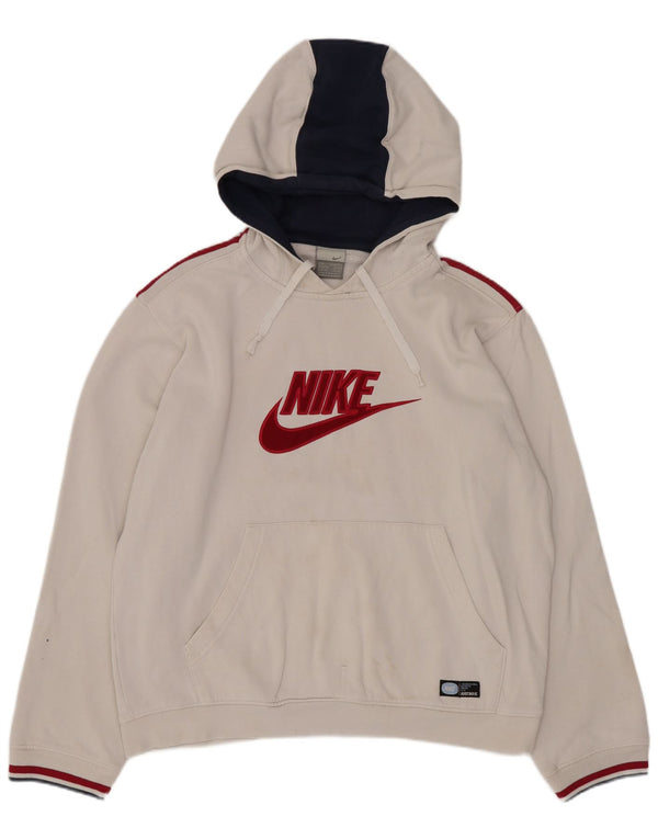 Felpa con cappuccio grafica da uomo Nike UK 36/38 Small White Colourblock Sports