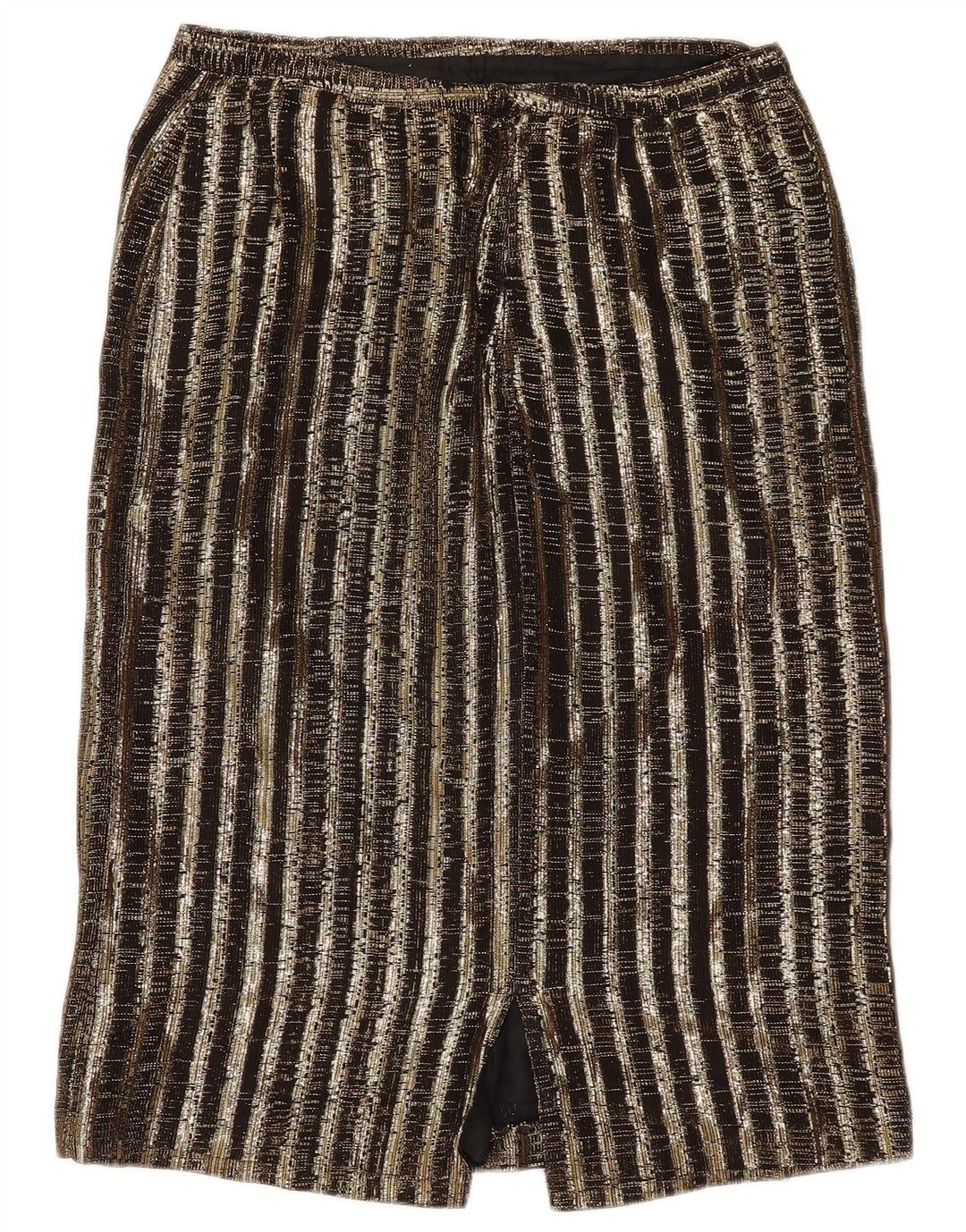 Set gonna vintage da donna in 2 pezzi UK 14 medio W29 a righe marroni