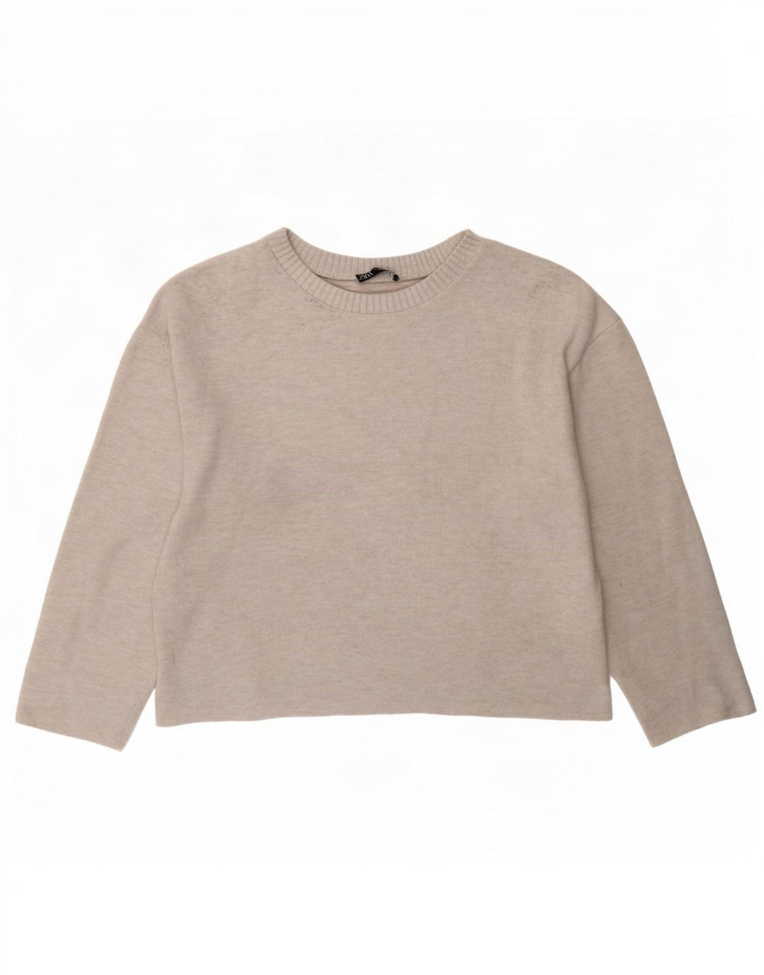 Top in camicetta ampia da donna Zara UK 14 Poliestere beige medio