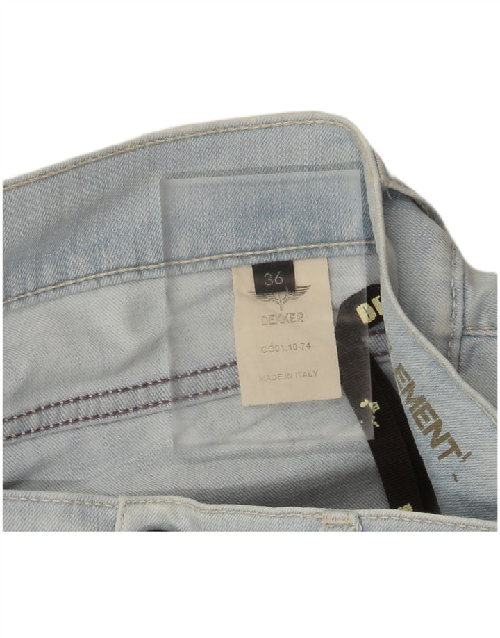 Jeans dritti invecchiati da donna Dekker W36 L29 cotone blu
