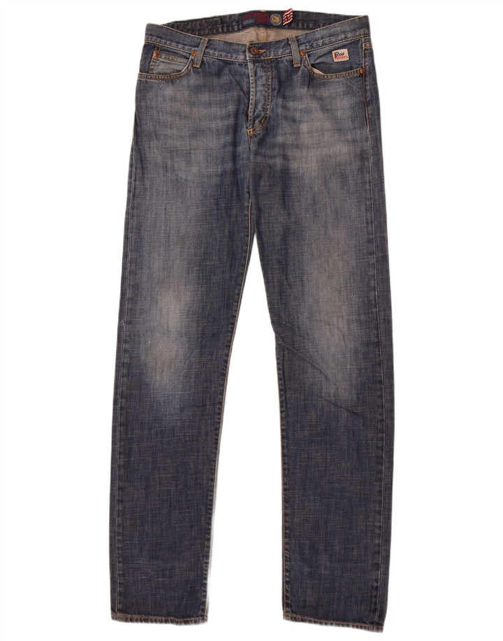 Jeans dritti da uomo Roy Rogers W32 L35 cotone blu navy