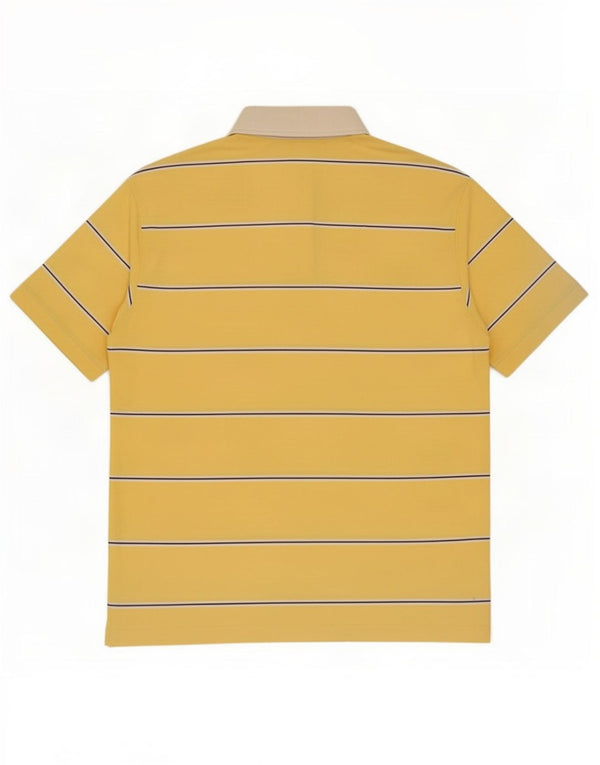 Polo da rugby da uomo Gant in cotone a righe gialle medie