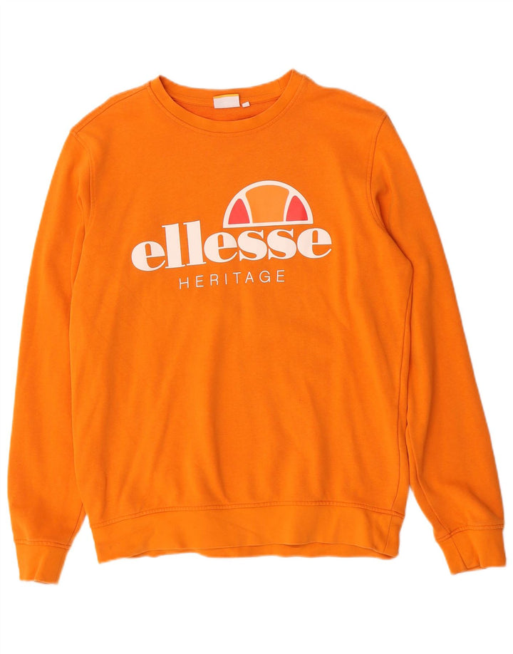 Felpa grafica da uomo Ellesse Maglione grande cotone arancione
