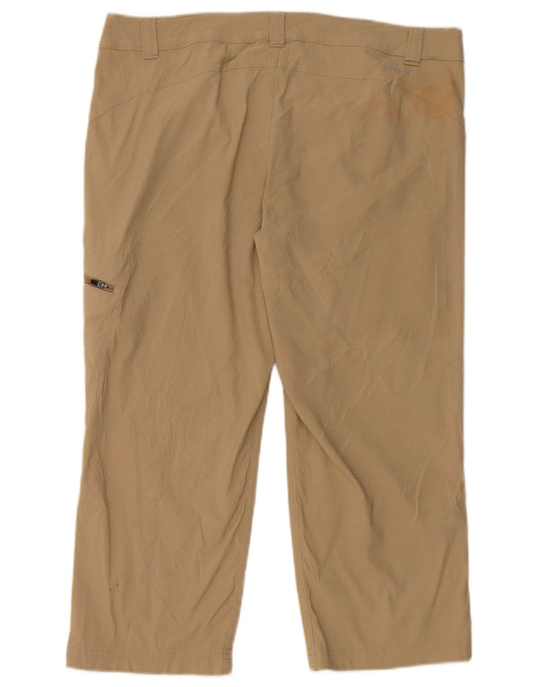 Pantaloni capri da trekking da donna Eddie Bauer US 12 Large W34 L21 nylon kaki