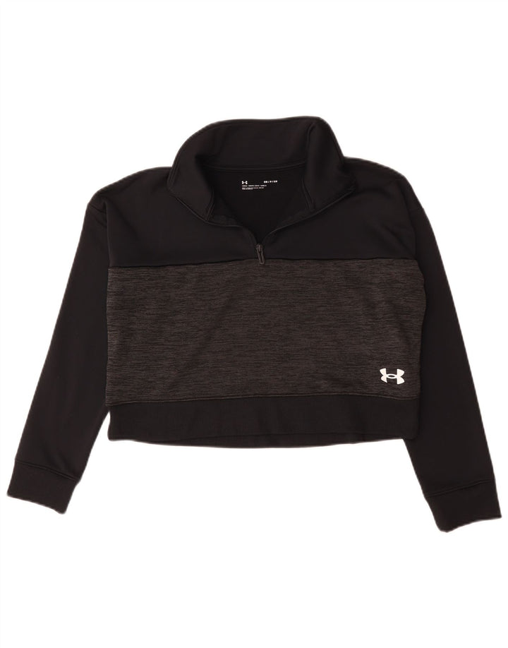 Felpa corta oversize da donna Under Armour UK 10 piccola nera