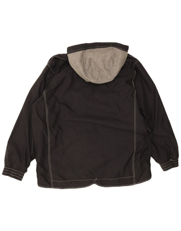Giacca a vento oversize con cappuccio Nike da donna US 12/14 Large Black Nylon