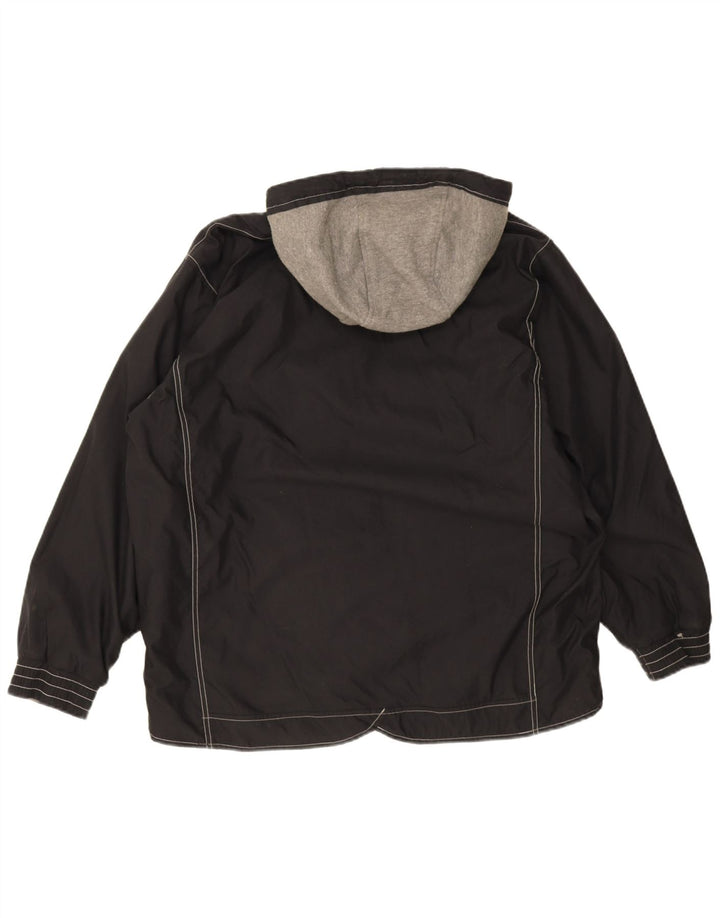 Giacca a vento oversize con cappuccio Nike da donna US 12/14 Large Black Nylon