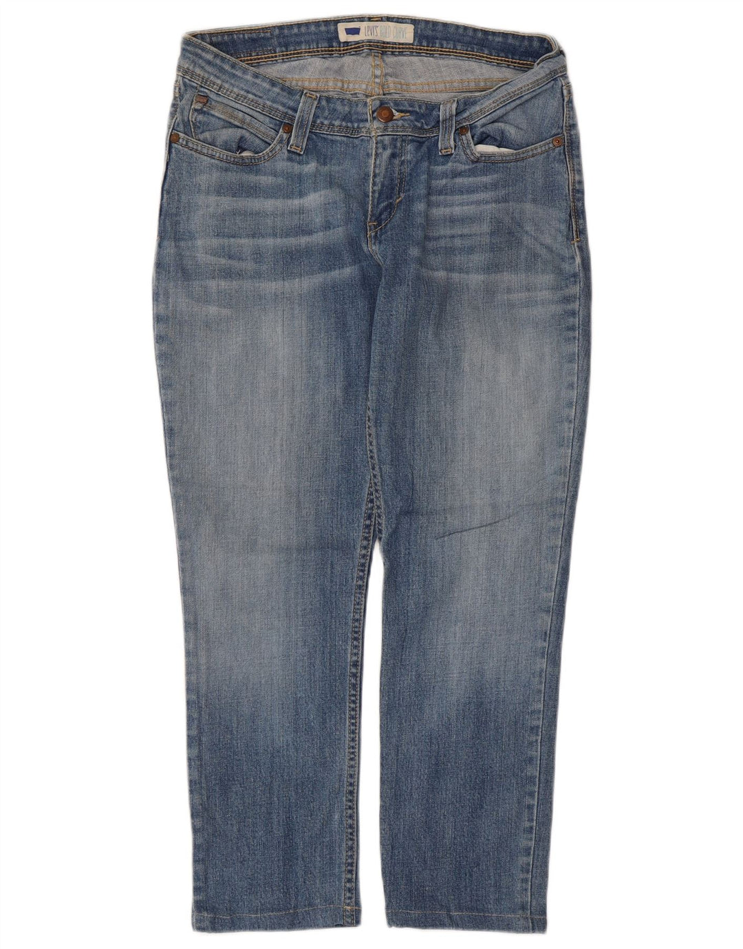 Jeans cropped Levi's da donna Bold Curve W32 L24 cotone blu