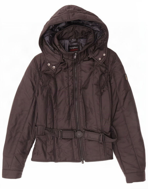Refrigiwear Giacca imbottita con cappuccio Sixty spa da donna UK 14 media nera