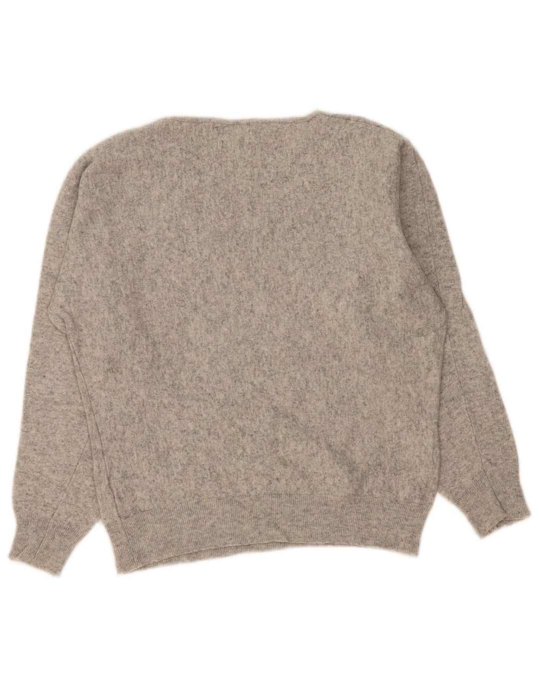 Maglione maglione da donna con scollo a barca Massimo Dutti UK 16 grande lana grigia