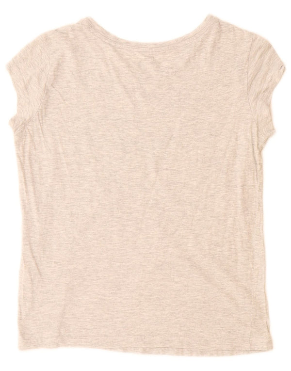 MUSTANG T-shirt grafica da donna Top UK 6 XS Grigio chiazzato