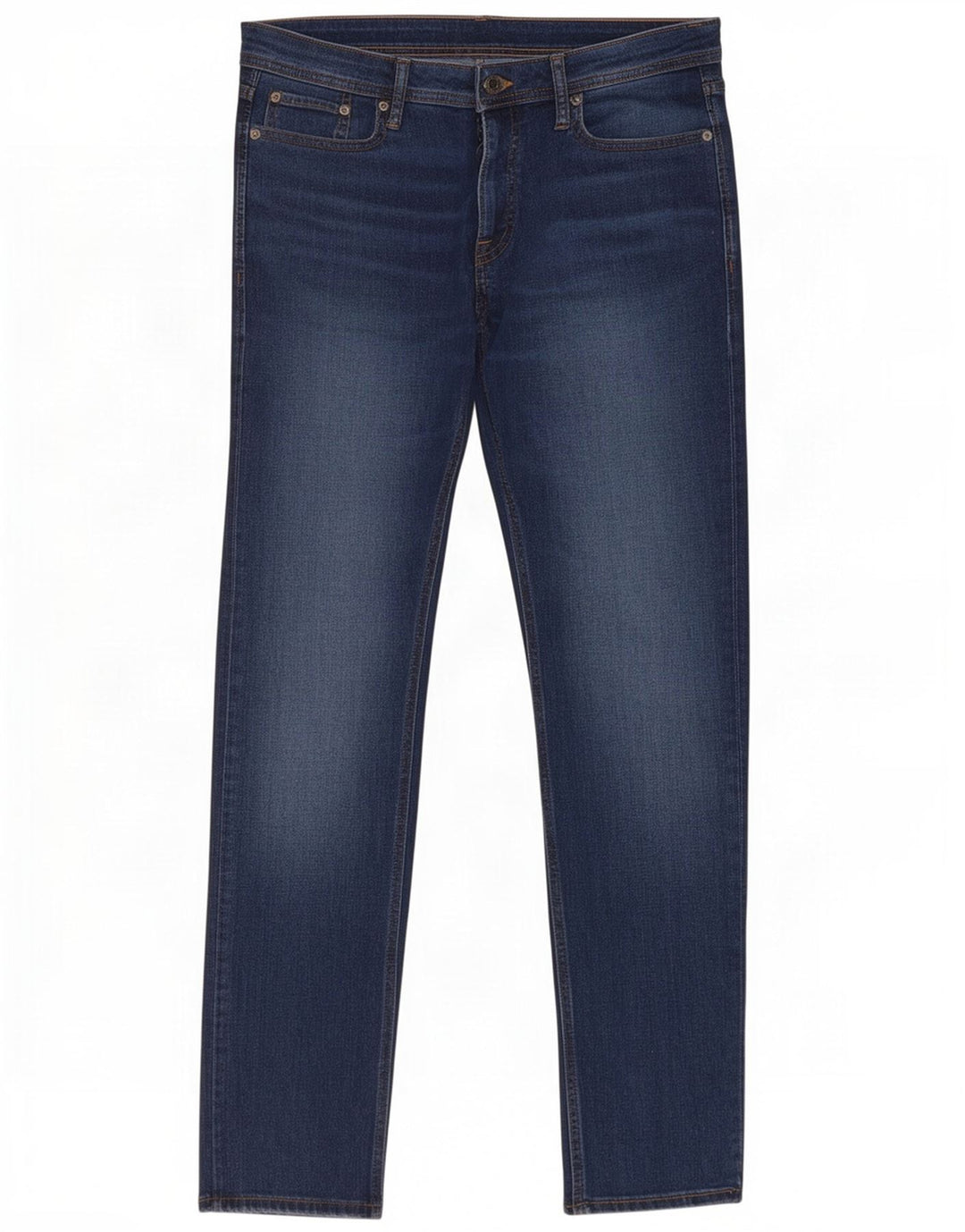 Jack & Jones Uomo GLENN Slim Jeans W32 L30 Blu Navy Cotone