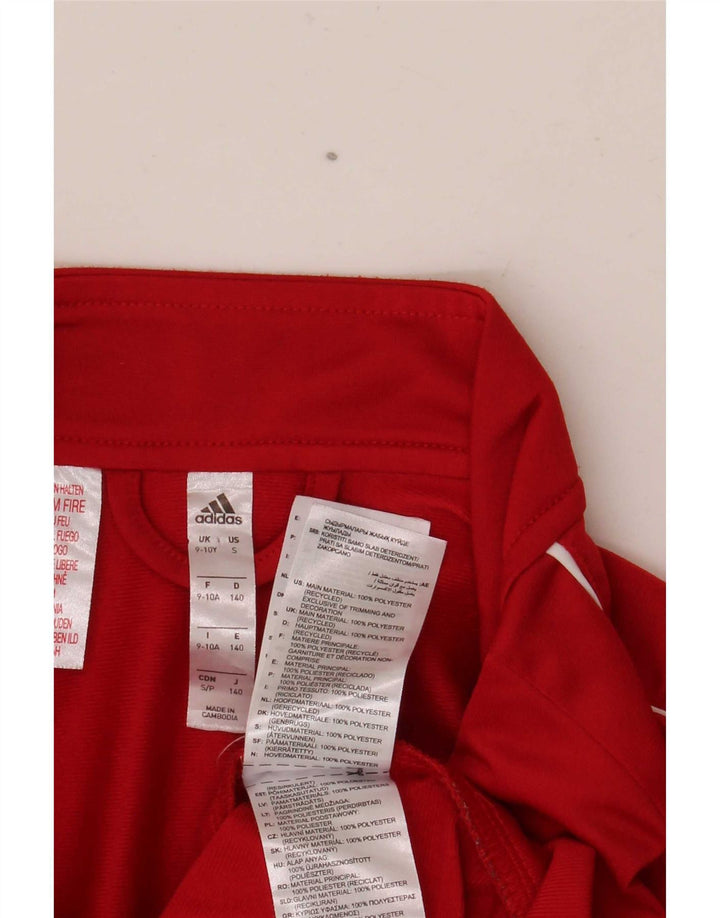 Giacca Top della tuta da ragazzo Adidas 9-10 anni in poliestere rosso