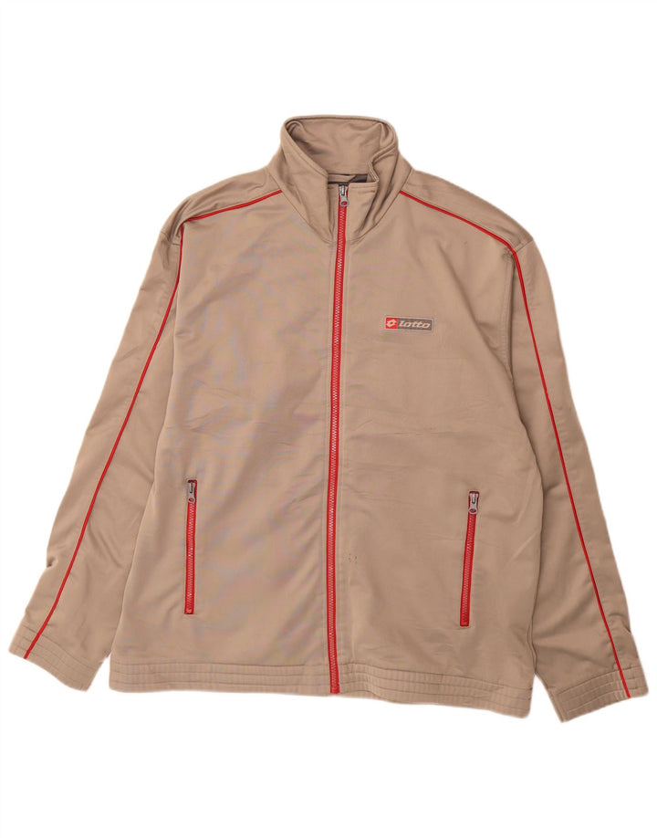 Giacca da tuta da uomo Lotto grande in poliestere beige