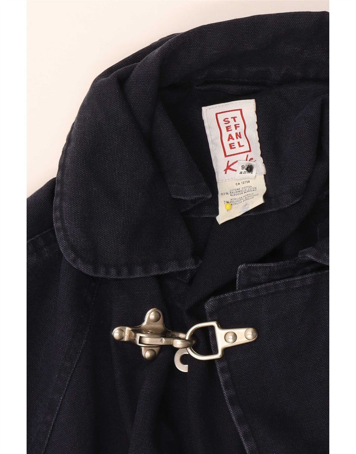 Cappotto Duffle per Ragazzi Stefanel, Vestibilità Larga, 9-10 Anni, Cotone Blu Navy