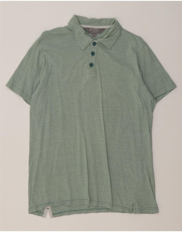 Polo da uomo Mountain Warehouse in cotone gessato verde medio