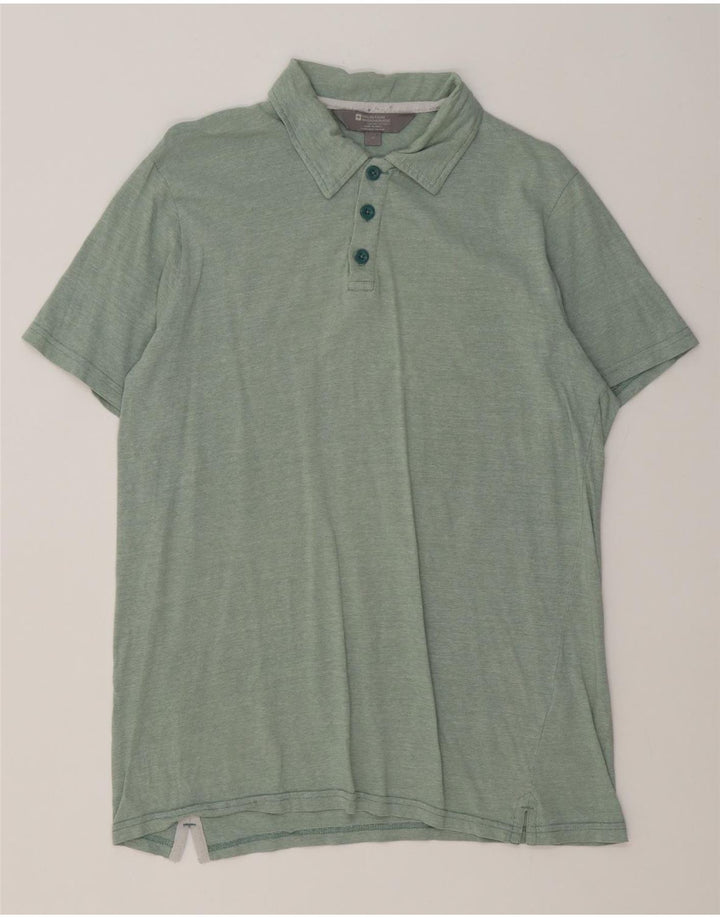 Polo da uomo Mountain Warehouse in cotone gessato verde medio