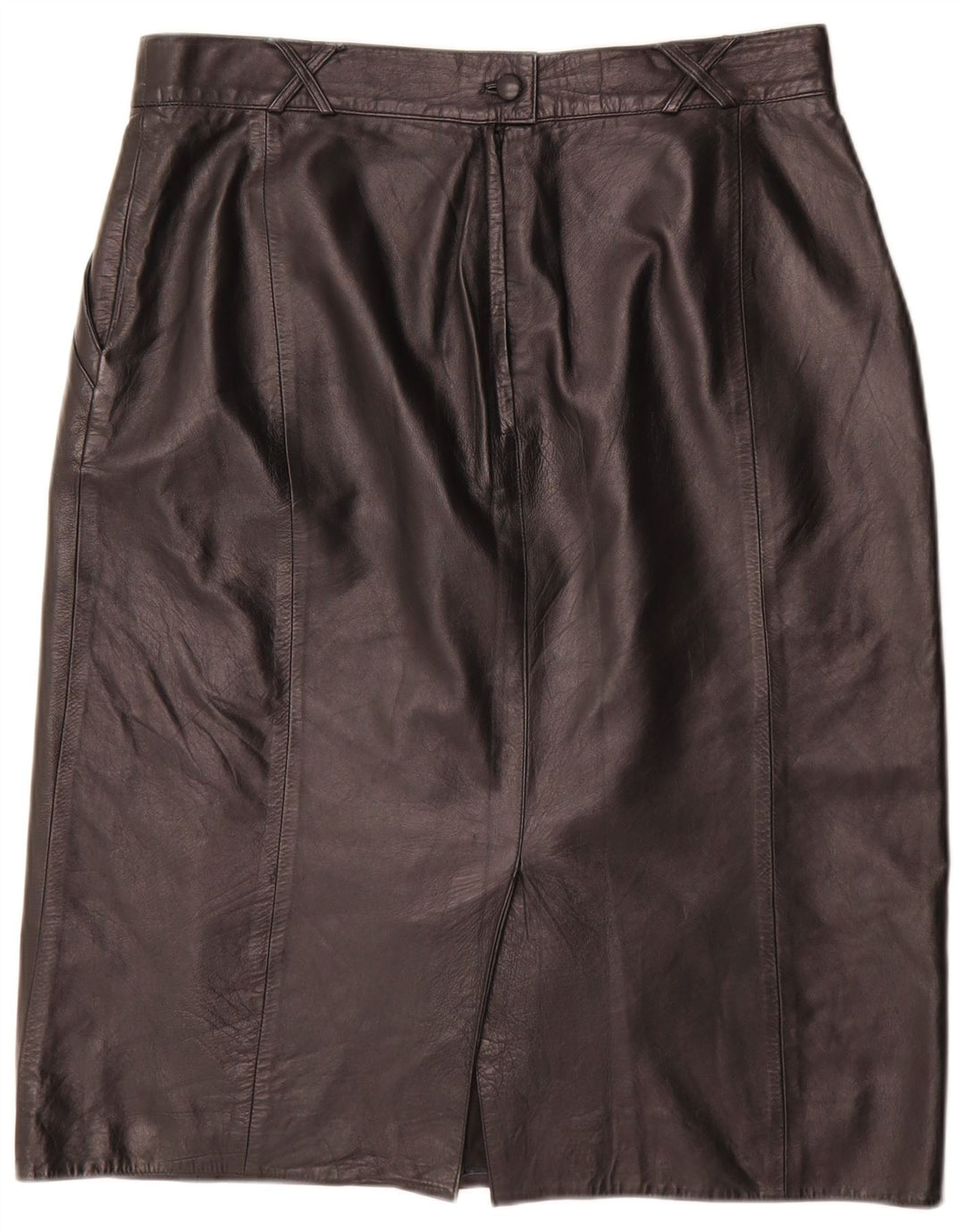 Gonna in pelle da donna Norma EU 44 XL W34 Pelle nera