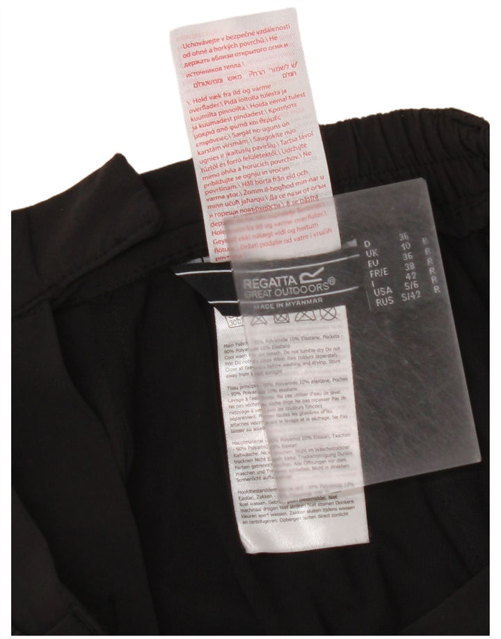 Pantaloni cargo slim da donna REGATTA UK 10 Small W27 L31 Nero Poliammide