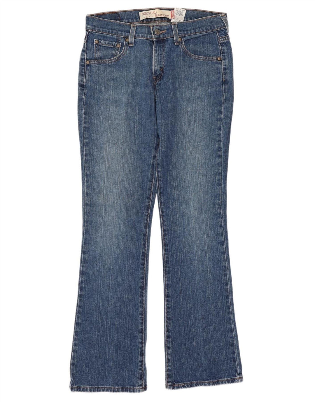 LEVI'S Donna 515 Nouveau Bootcut Jeans US 4 Small W30 L31 Cotone Blu