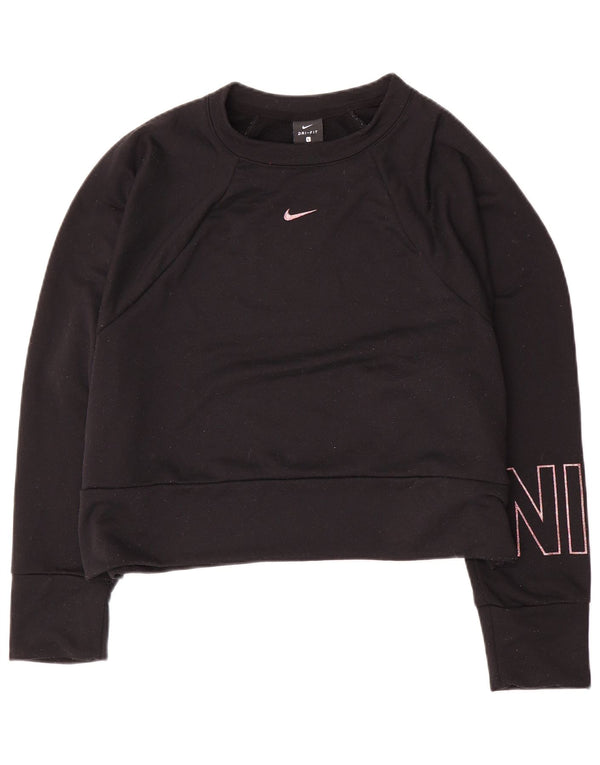 Felpa oversize con grafica Nike Dri Fit da donna, taglia UK 16, grande, nera