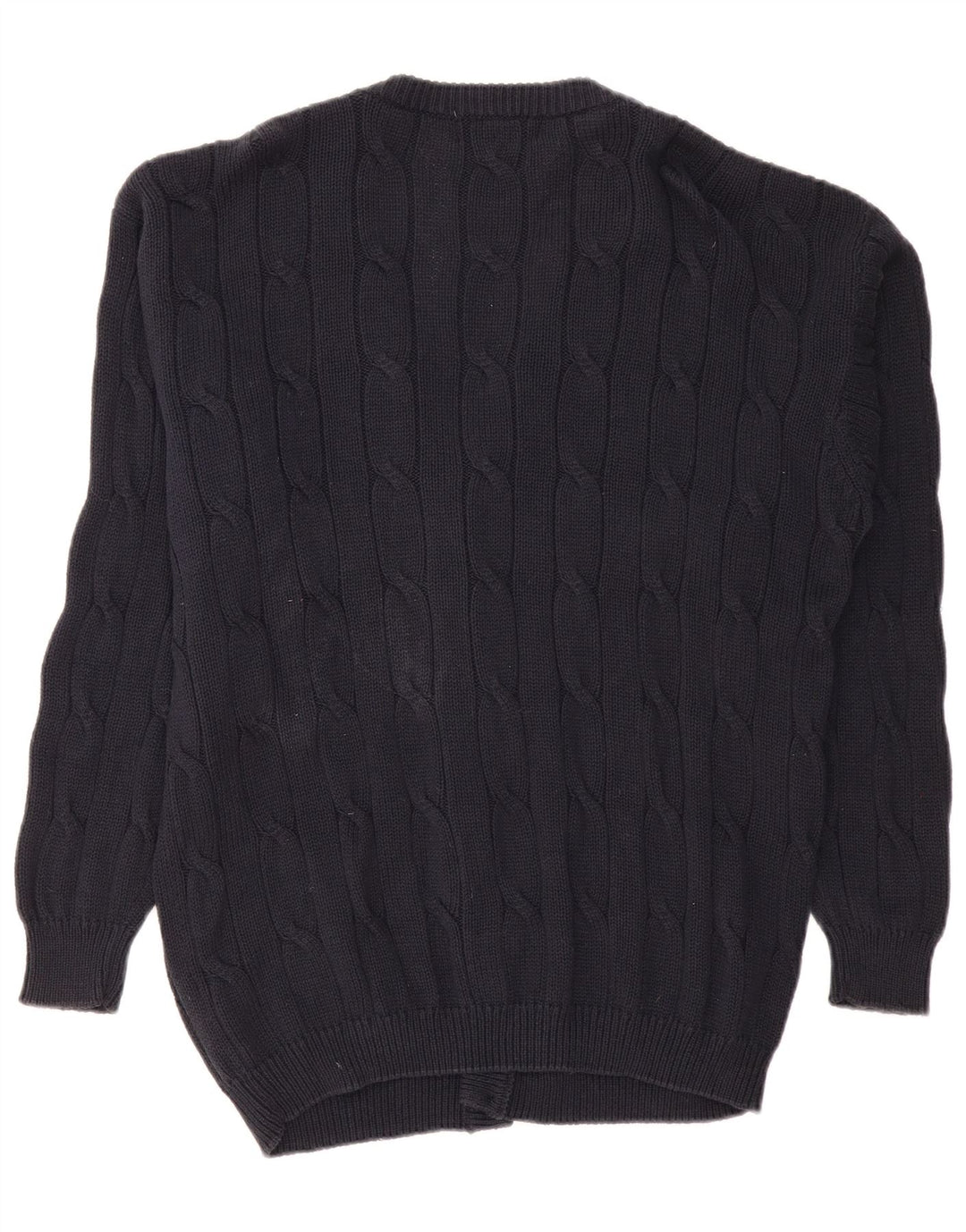 Maglione cardigan da uomo MCKENZY grande cotone blu navy
