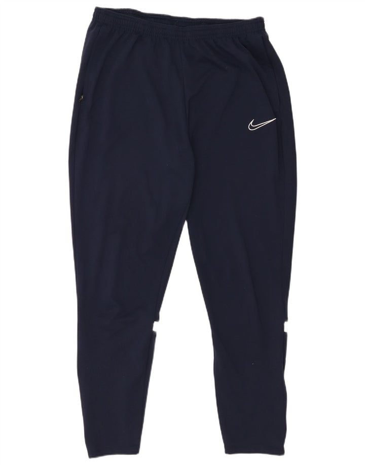 Pantaloni da tuta Nike Dri Fit da uomo, grandi, in poliestere blu navy