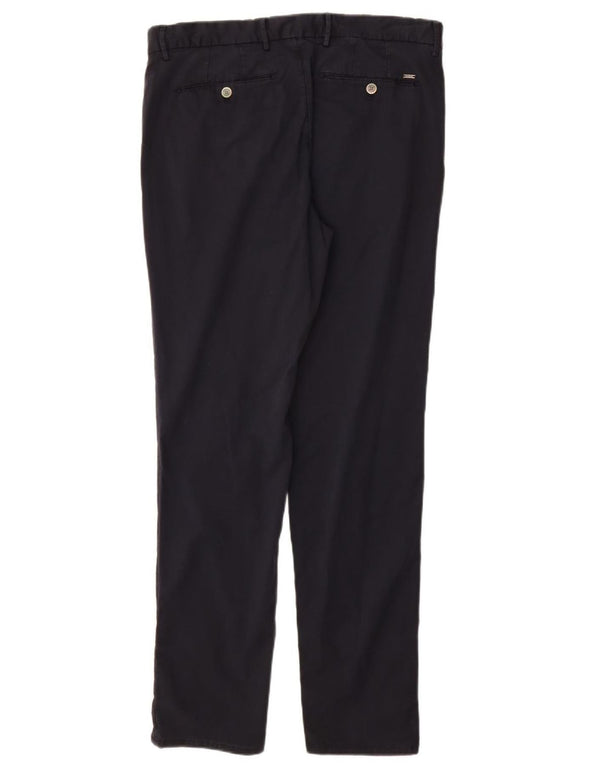 MASSIMO DUTTI Pantaloni chino slim fit da uomo EU 44 Large W34 L32 Blu navy