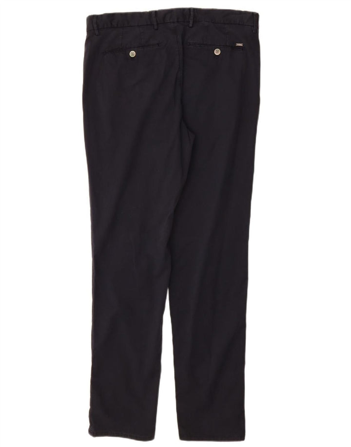 MASSIMO DUTTI Pantaloni chino slim fit da uomo EU 44 Large W34 L32 Blu navy