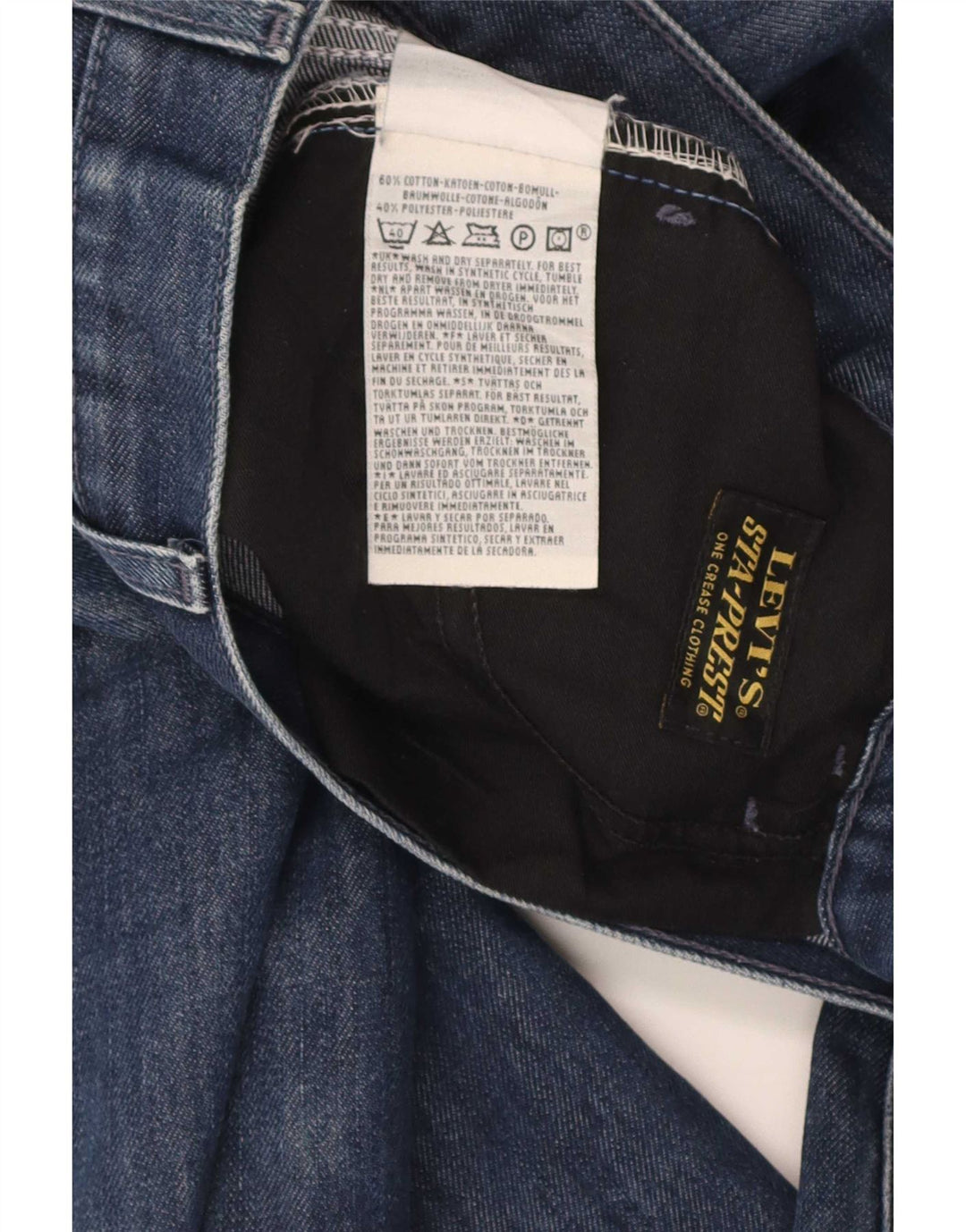 Jeans dritti invecchiati da uomo Levi's W33 L34 cotone blu