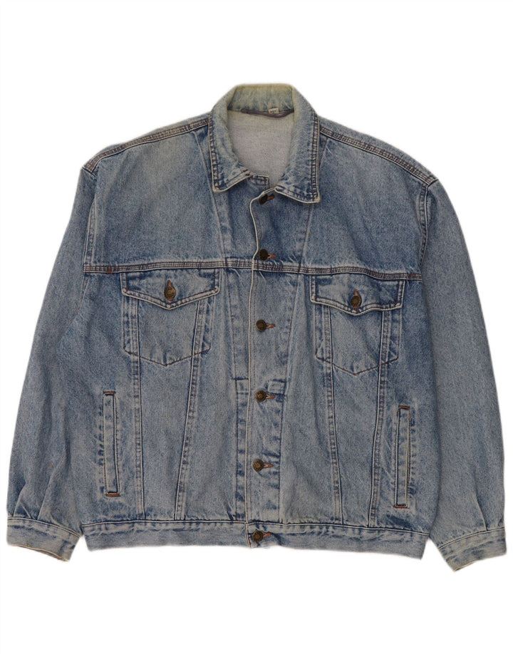 Giacca di jeans vintage da uomo UK 38 cotone blu medio