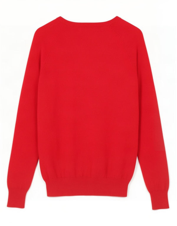 Maglione cardigan da donna Zara UK 14 grande cotone rosso