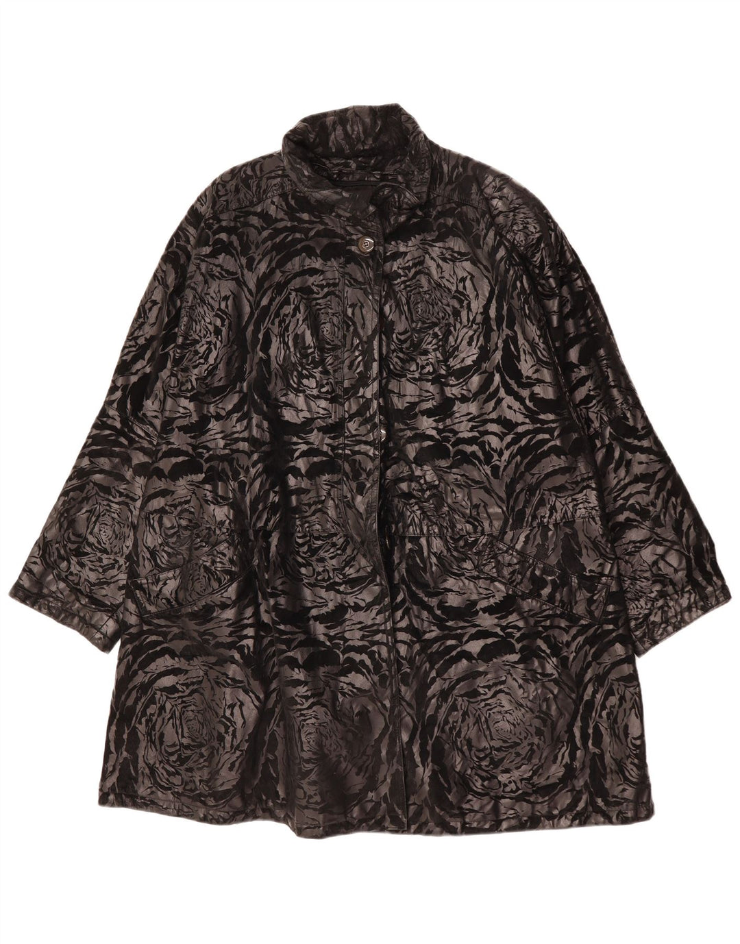 Soprabito oversize da donna MABRUN IT 42 grande floreale nero