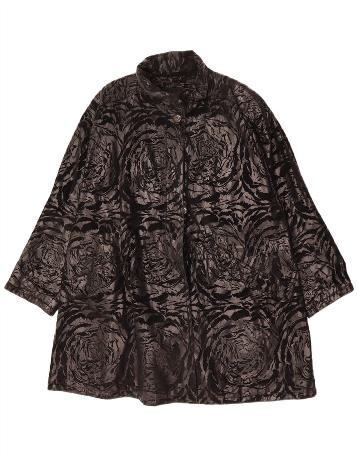 Soprabito oversize da donna MABRUN IT 42 grande floreale nero