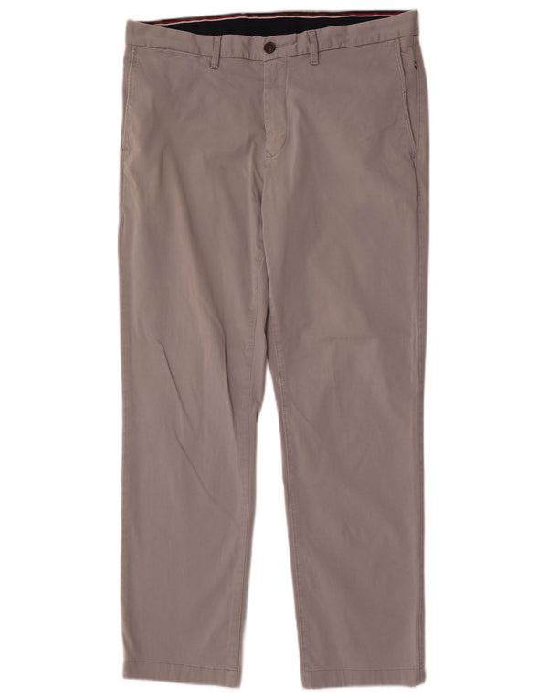 Pantaloni chino dritti da uomo Zara W34 L29 cotone grigio