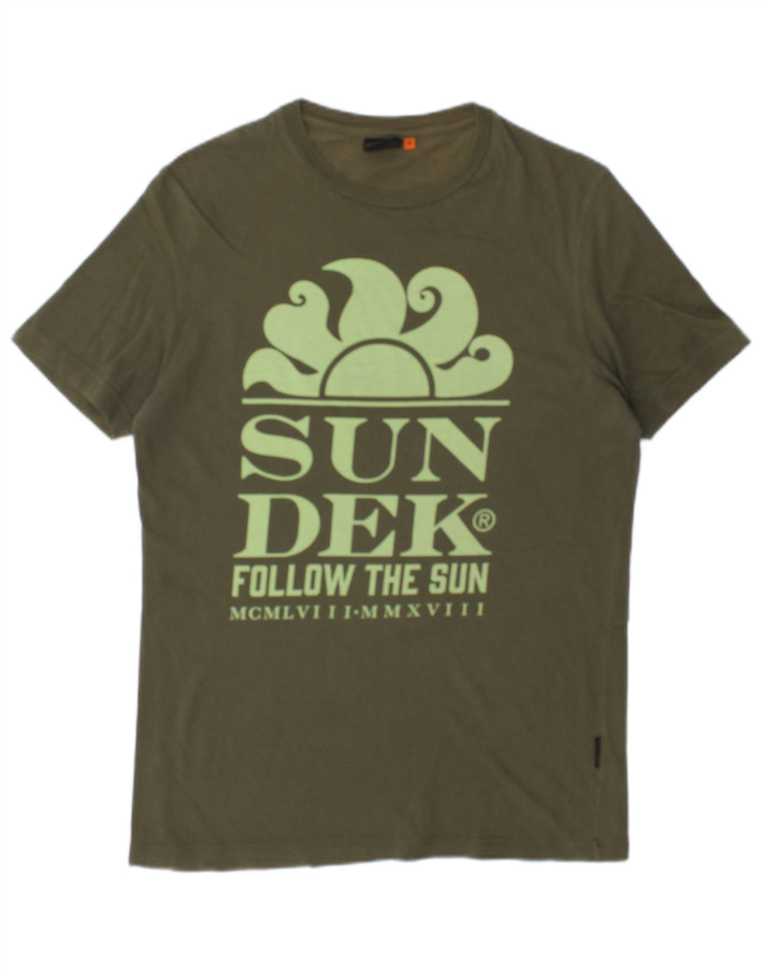 T-shirt grafica da uomo Sundek Top piccola in cotone verde