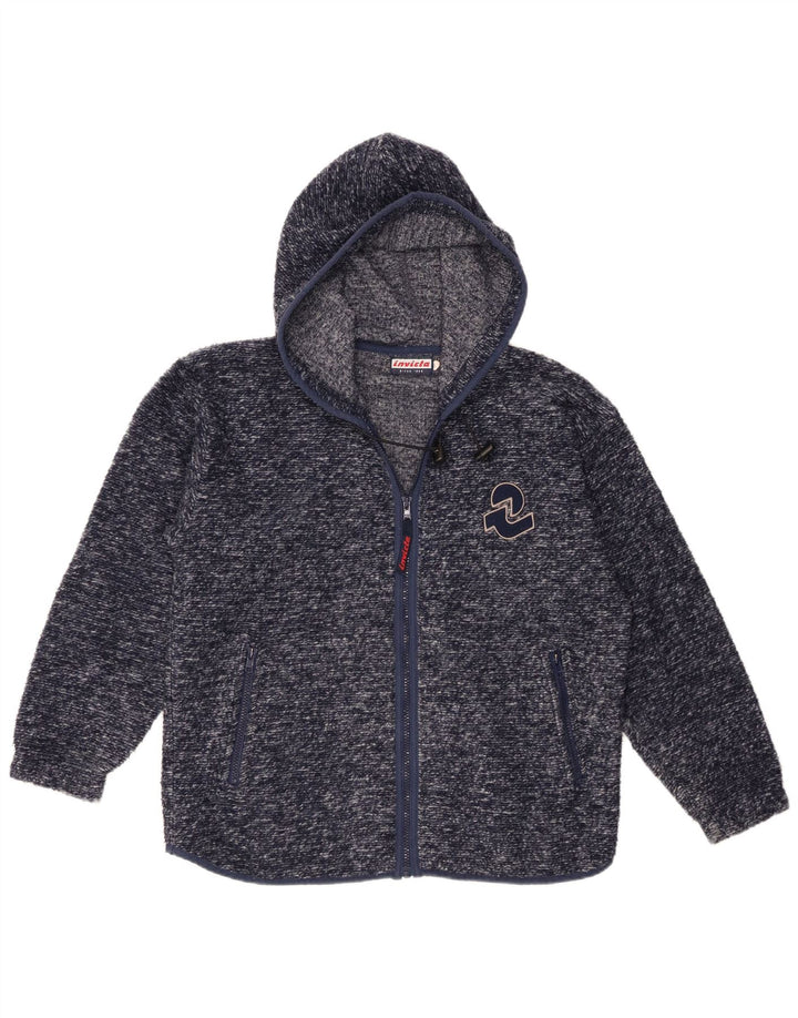 Maglione con cappuccio e zip da donna Invicta UK 12 Poliestere screziato medio blu navy