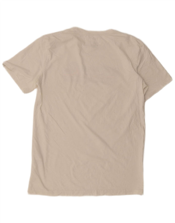 T-shirt grafica da uomo con vestibilità regolare Quiksilver, cotone bianco medio