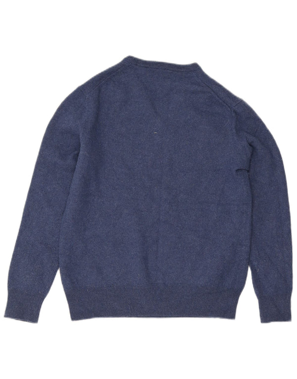 Polo Ralph Lauren Maglione da donna con scollo a V UK 10 Small Lana blu navy