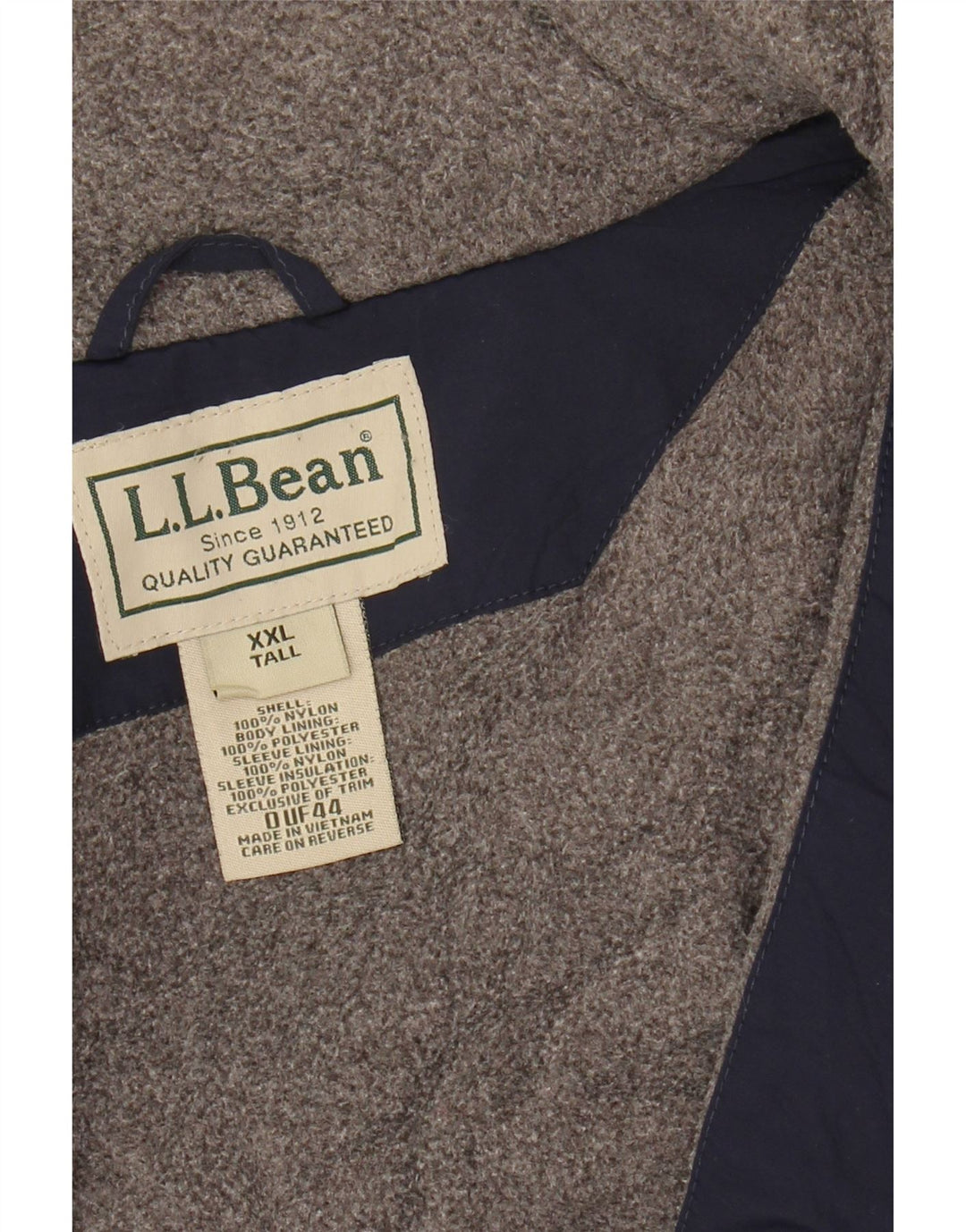 Giubbotto bomber alto da uomo L.L.Bean UK 44 2XL Nylon blu navy