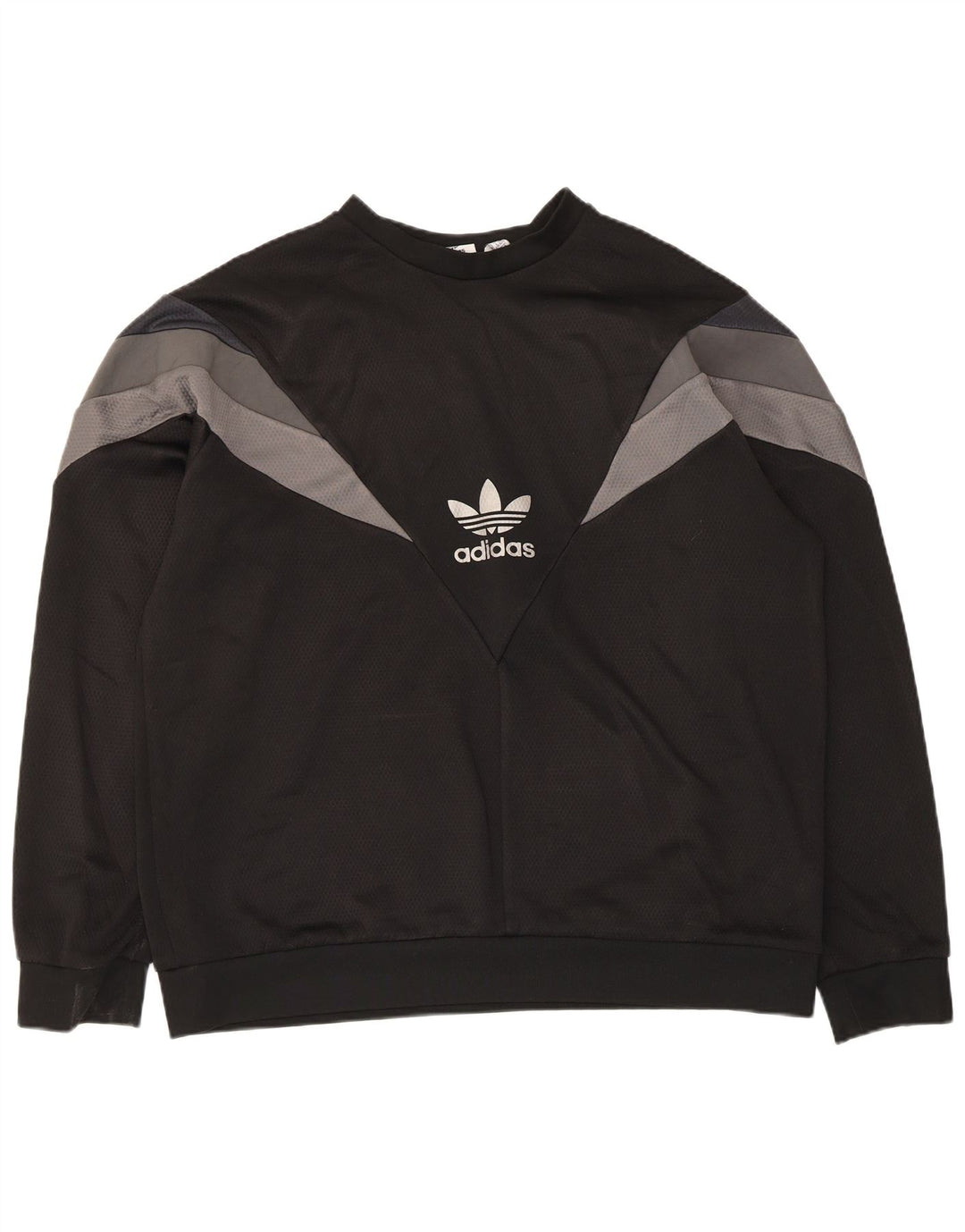 Felpa da uomo Adidas Jumper XL Nero Colourblock Poliestere