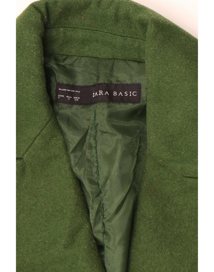 Cappotto doppiopetto da donna Zara UK 10 piccolo verde