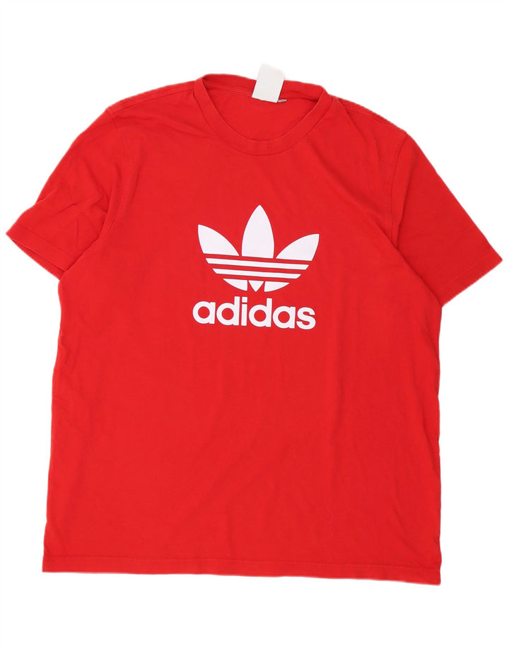 T-shirt grafica regolare da uomo Adidas Large rossa