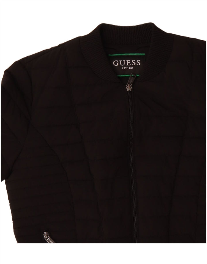 Giacca imbottita da donna Guess UK 12 Medium Nero Poliestere