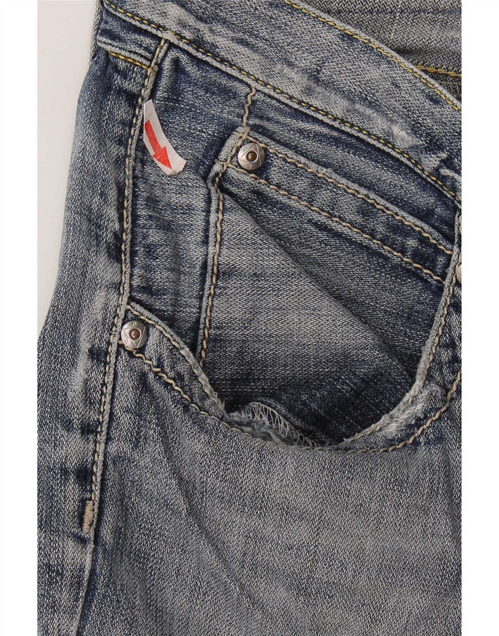 Jeans dritti invecchiati da uomo Roy Rogers W31 L33 cotone blu