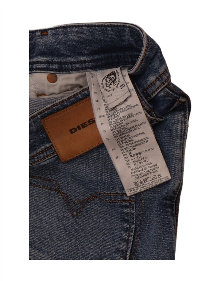 DIESEL Womens Skinny Jeans W30 L31 Blue Cotton
