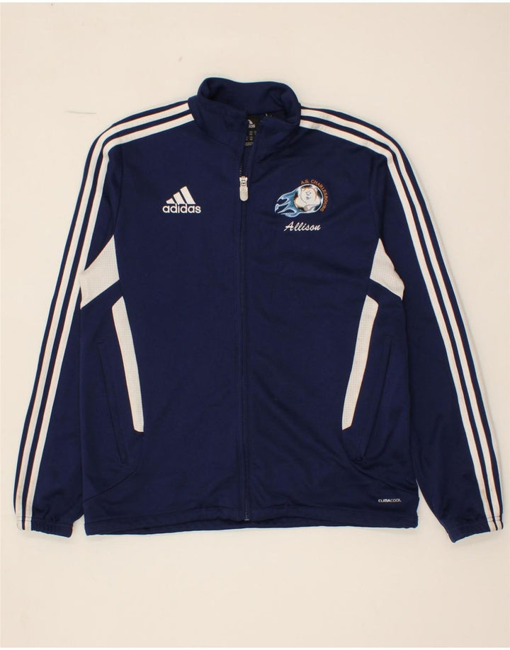 ADIDAS Boys Climacool Tracksuit Top Jacket 13-14 Years Navy Blue Vintage Adidas and Second-Hand Adidas from Messina Hembry 