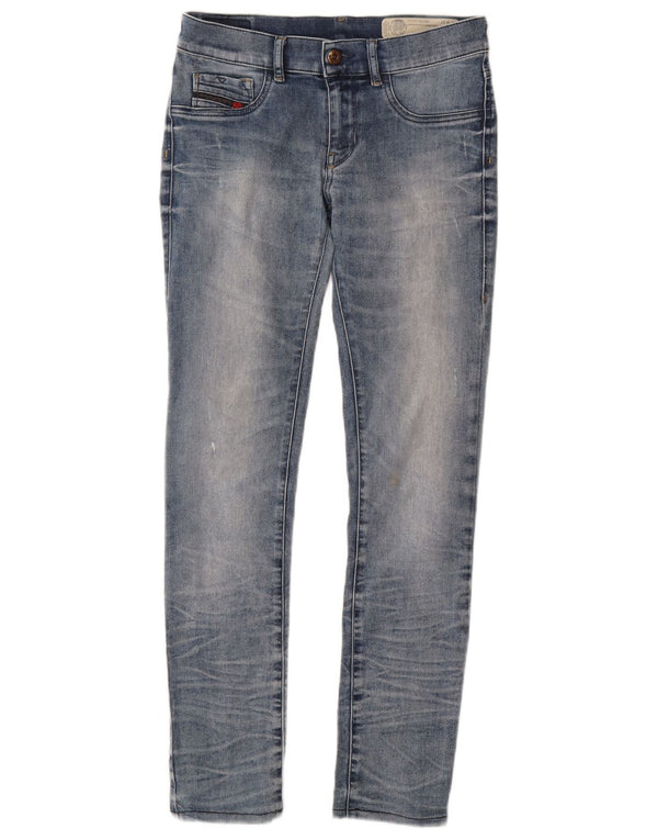Jeans skinny super slim a vita bassa da donna Diesel Livier W27 L28 Blu