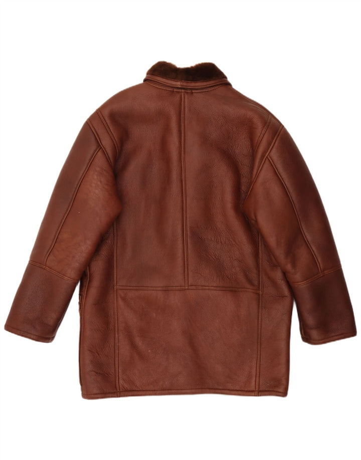 Giacca in shearling da uomo Zenith UK 42 XL Pelle di pecora marrone