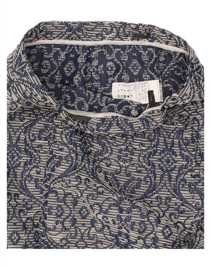 BENETTON Womens Mini Skirt UK 12 Medium W30 Blue Paisley Polyester Vintage Benetton and Second-Hand Benetton from Messina Hembry 